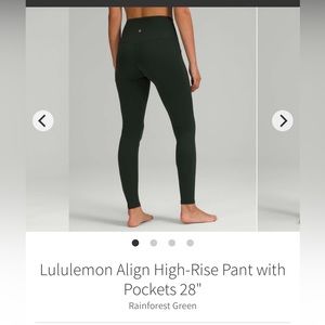 Lululemon Align High-Rise Pant with Pockets 28"